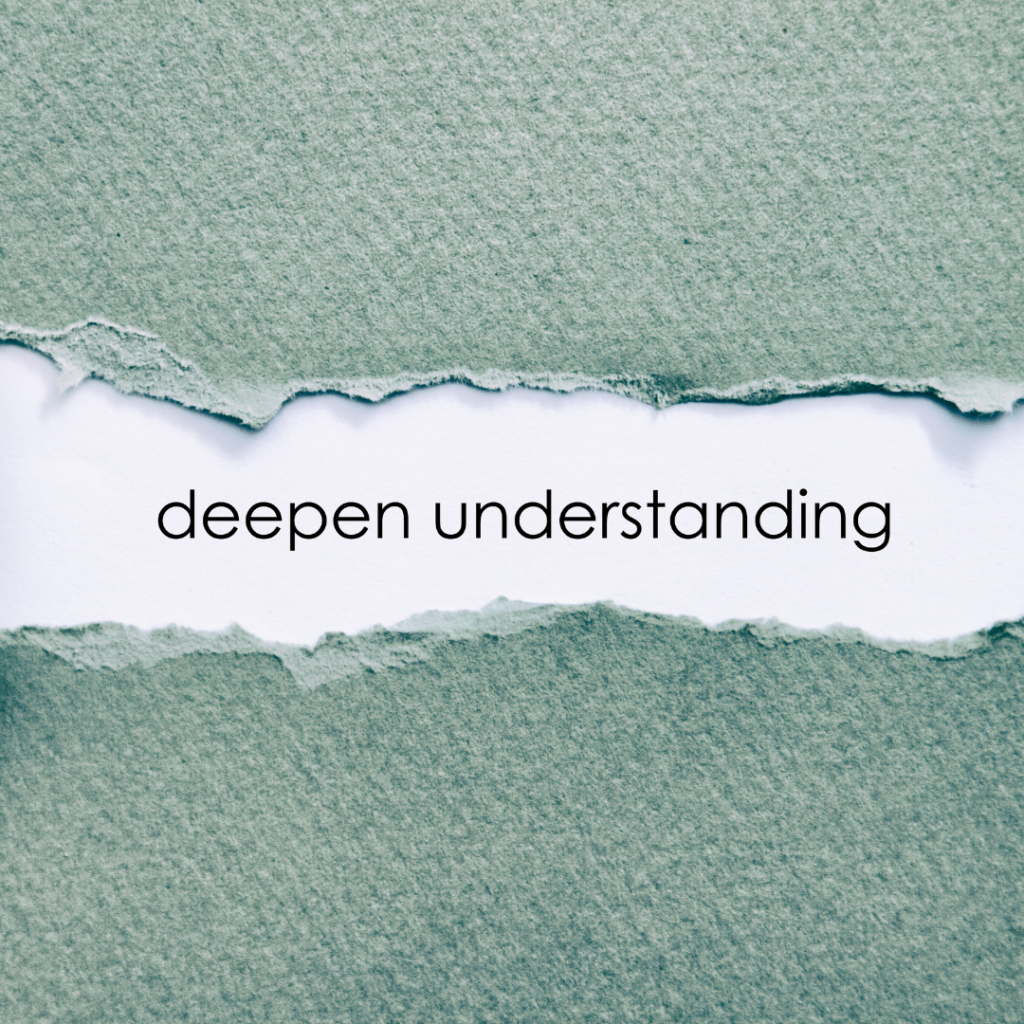 Image with the word "deepen understanding"