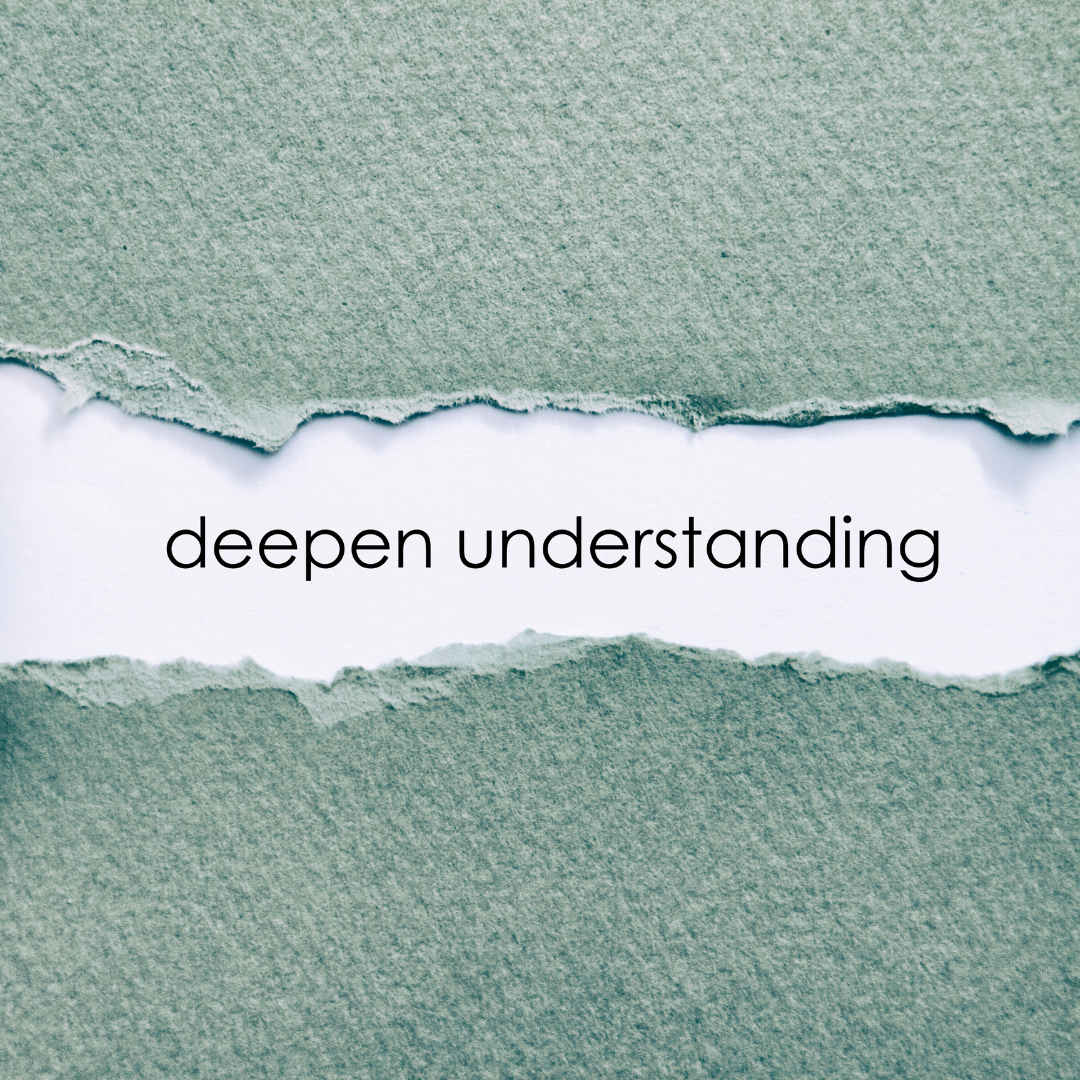 Image with the word "deepen understanding"